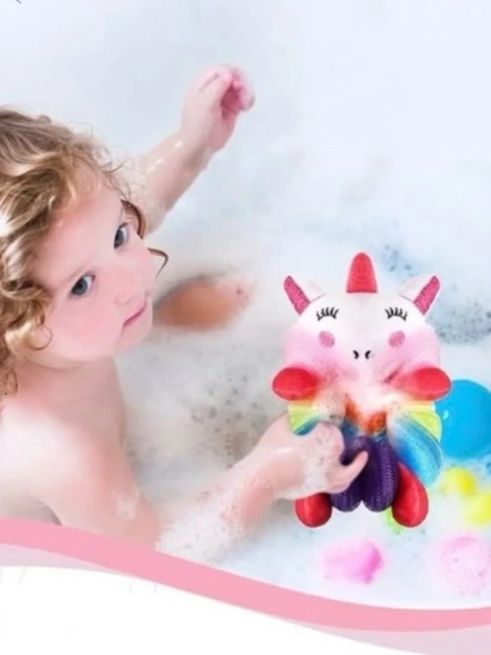 Kids Loofah Shark Mermaid Unicorn Gentle Exfoliating‎ Reusable Bath Sponge